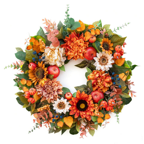 PureCosy wreath in shipping packaging, arriving ready to shape and hang