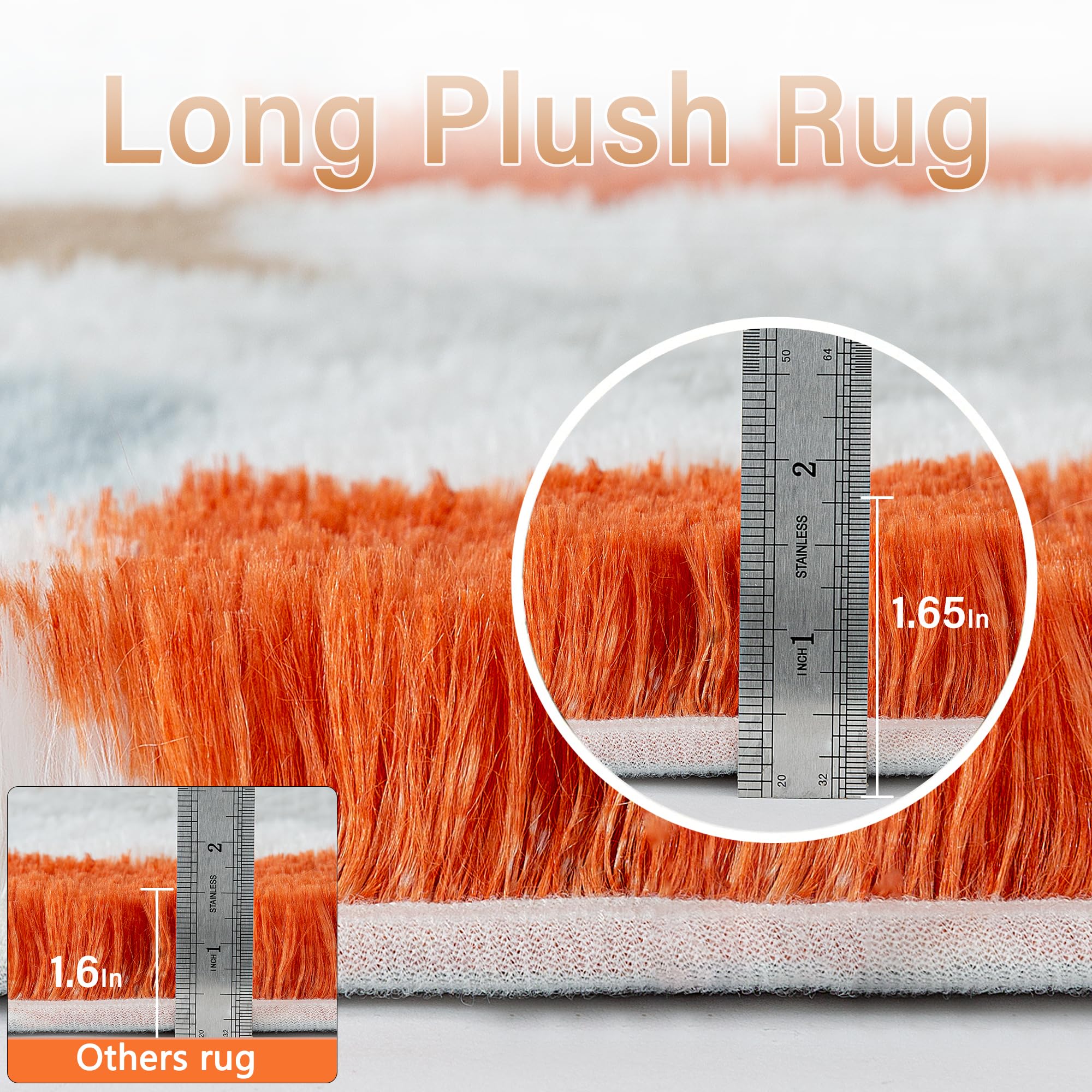 PureCozy close-up of shag texture highlighting soft feel
