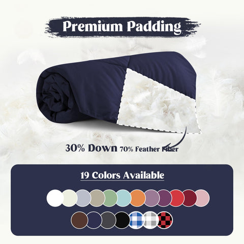puredown box-stitched interior detail showing even filling distribution