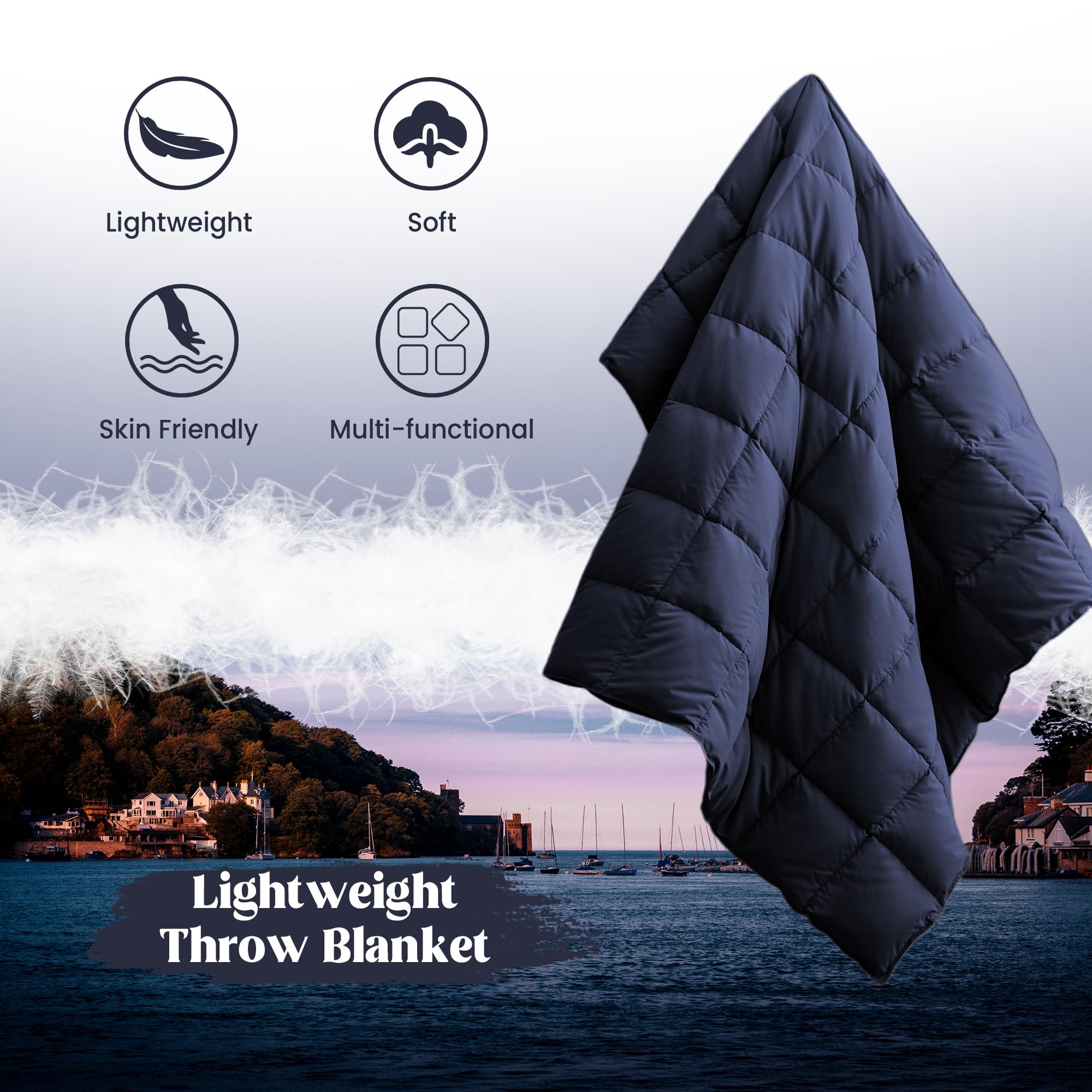 puredown close-up of microfiber cover texture for softness and durability