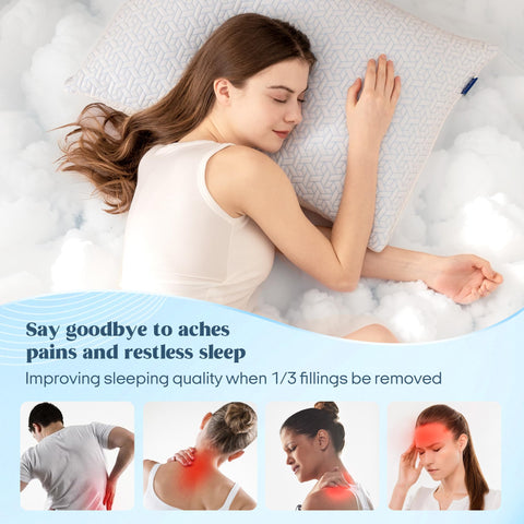 puredown shredded memory foam texture close-up for responsive comfort