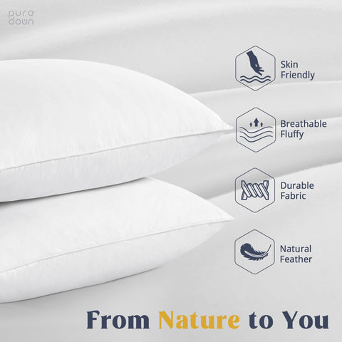 puredown cotton cover close-up showing soft breathable texture and skin-friendly feel