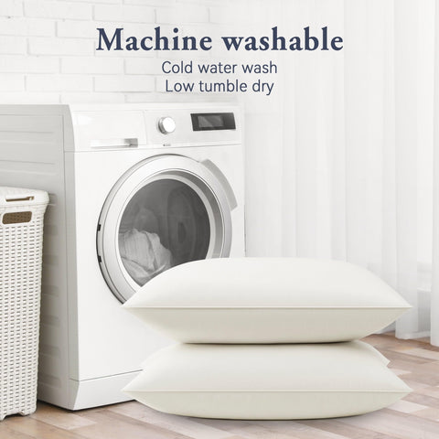 puredown pillow in washer illustrating easy machine-wash care benefit