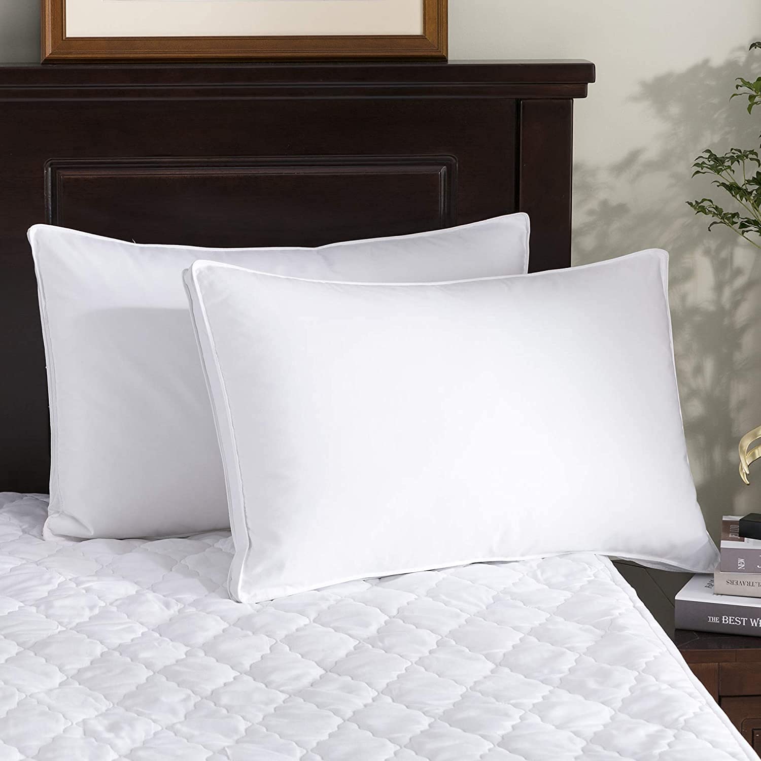 puredown pillow loft and fill close-up showing resilient support