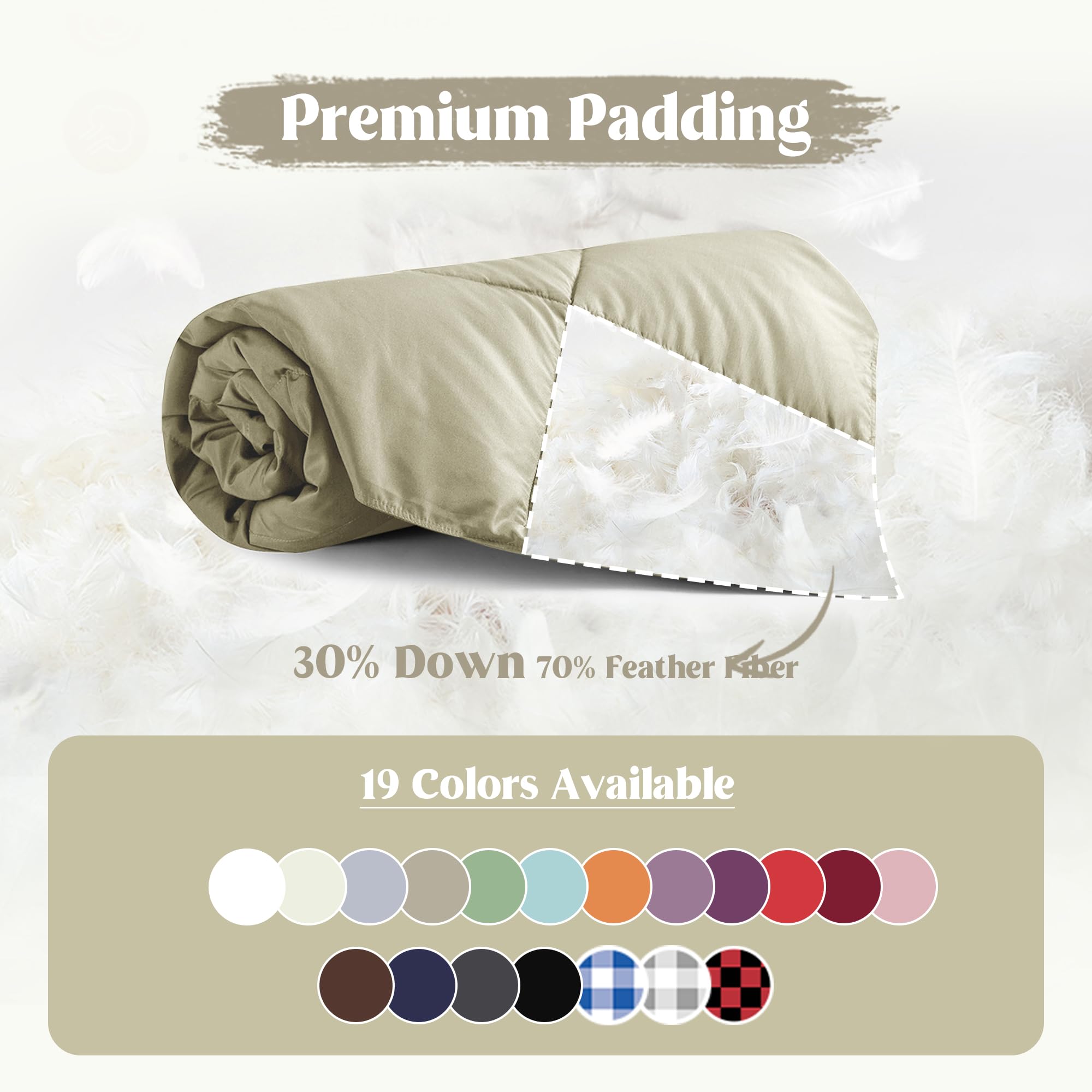 puredown fabric texture and fill peek demonstrating soft loft and comfortable feel