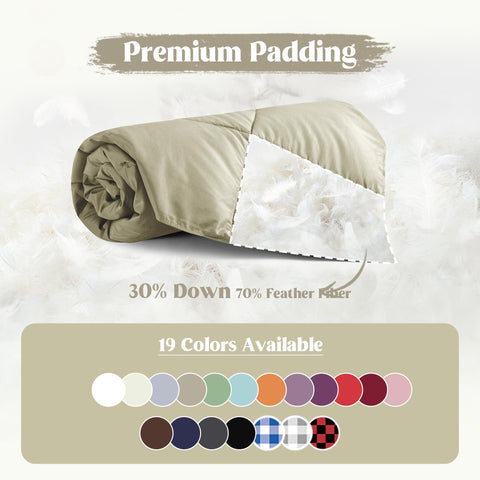 puredown fabric texture and fill peek demonstrating soft loft and comfortable feel