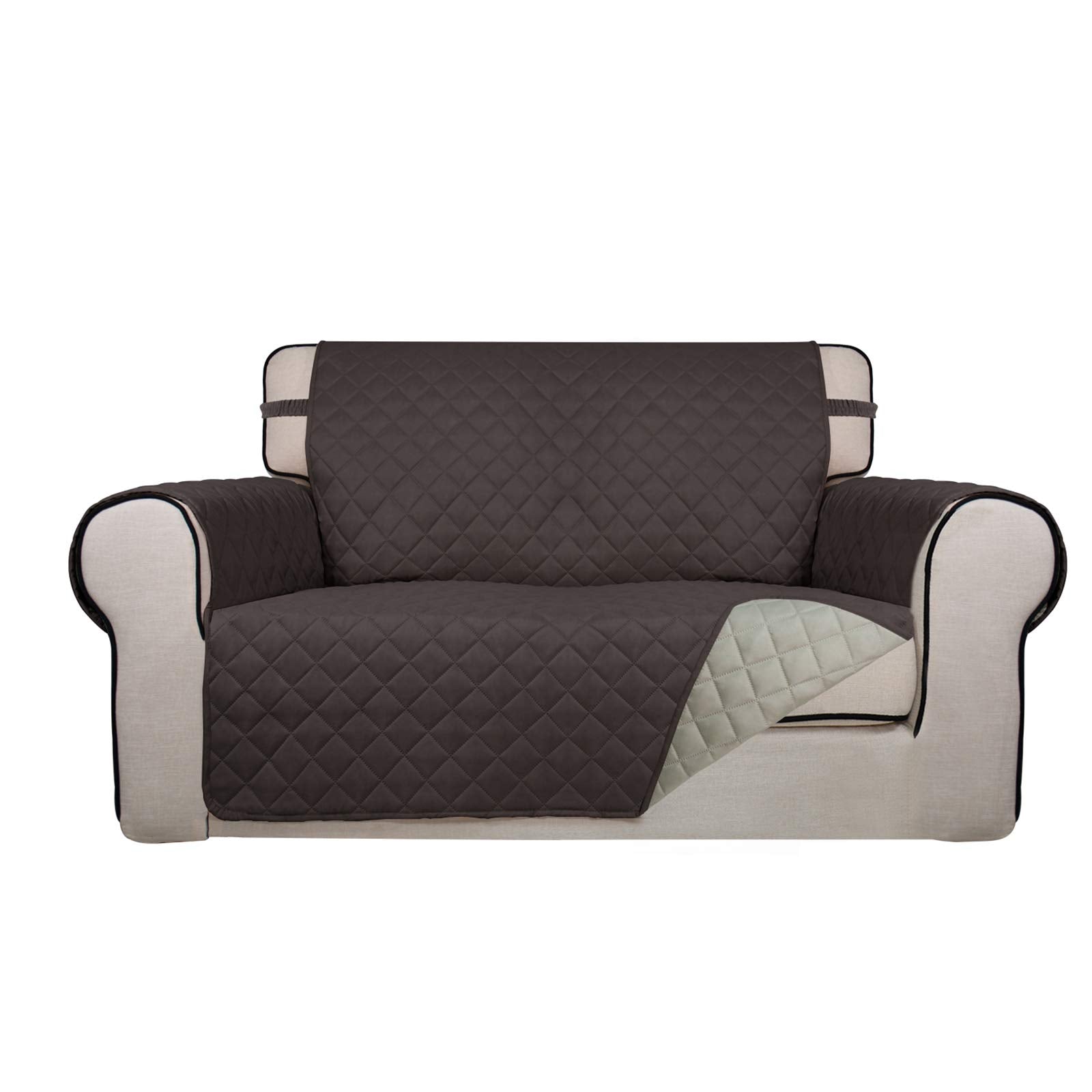 PureFit front view of loveseat cover showing clean lines and protection