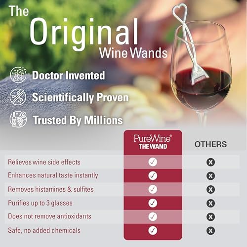 PureWine twist-off charms attached to wand highlighting easy glass identification benefit