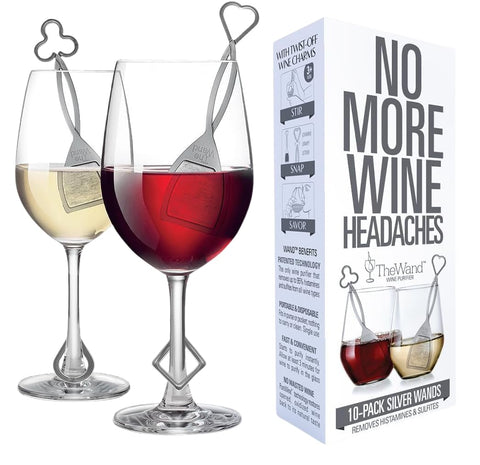 PureWine wand front packaging showing branding and compact design benefits