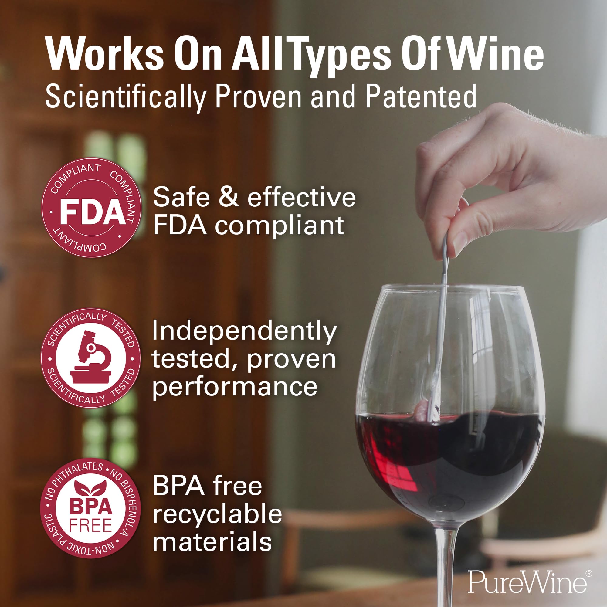 PureWine wands packed in travel pouch illustrating portability and on-the-go use