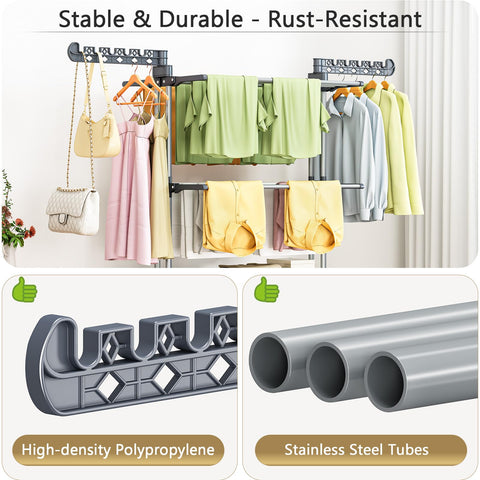 PurKeep drying rack on balcony in lifestyle scene for outdoor use