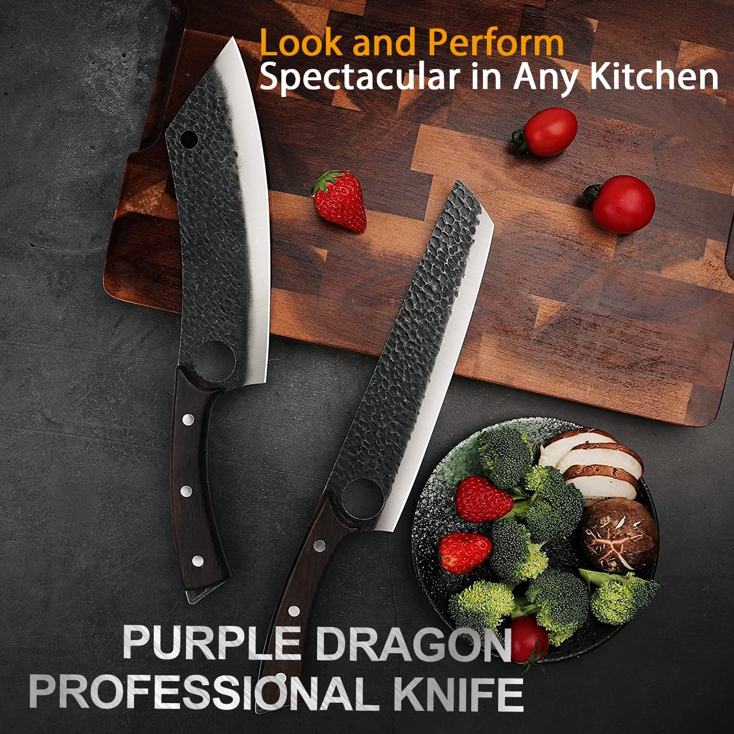 Purple Dragon edge profile sharpened showing razor edge for long-lasting performance