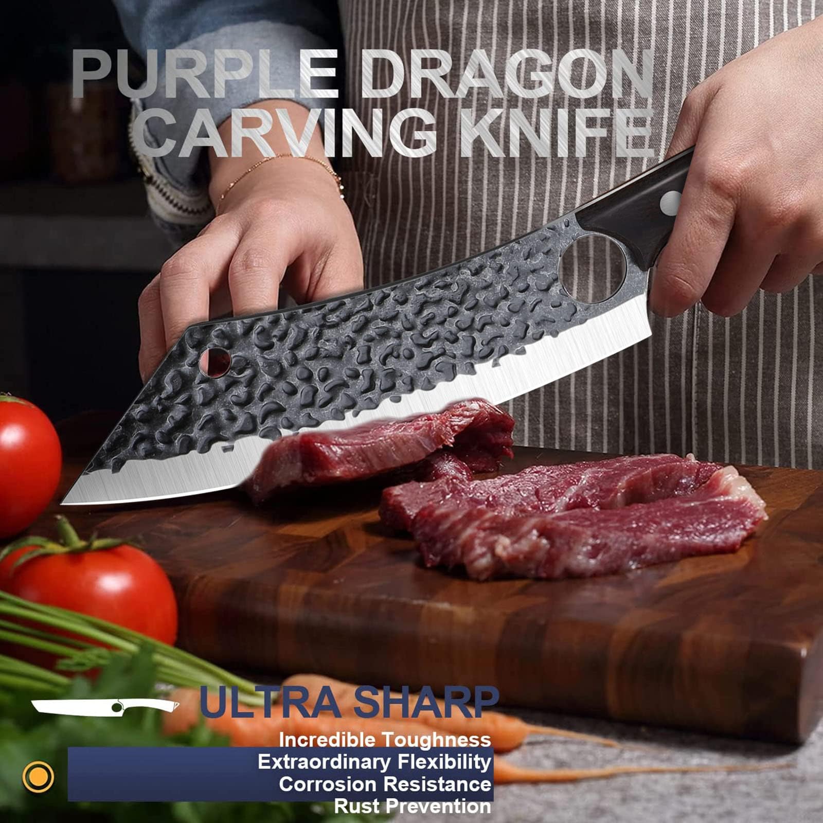 Purple Dragon finger hole view illustrating added control and safer handling