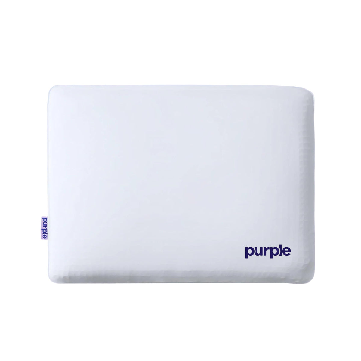 Purple DreamLayer front view showing pillow shape and cover for comfortable support