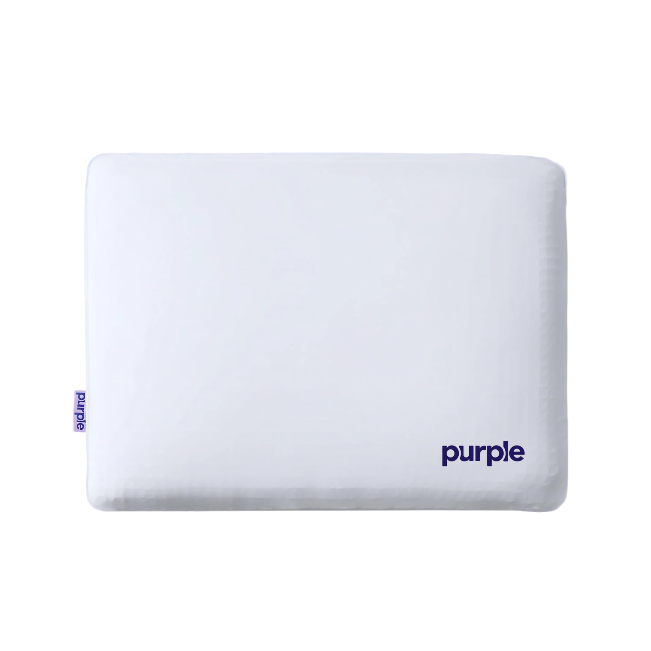Purple DreamLayer pillow front view showing plush, cooling surface and supportive shape
