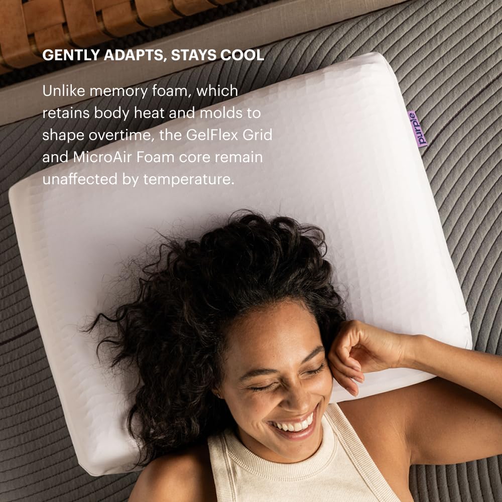 Purple MicroAir Foam cross-section revealing layers and breathable airflow support