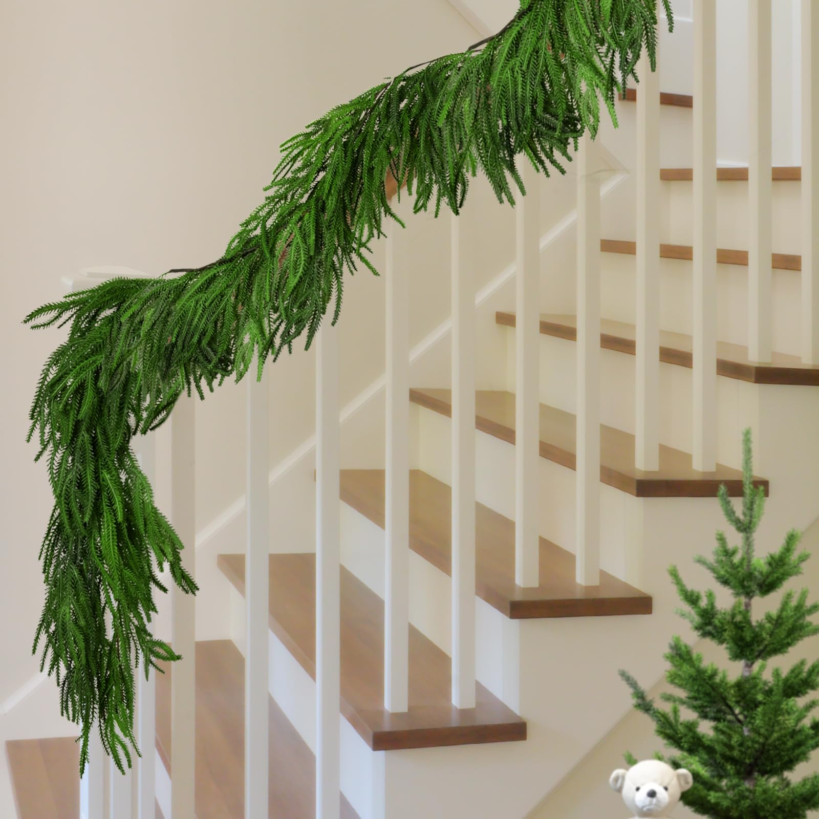 PURPLE STAR 1N garland next to ruler showing 6 ft length benefit