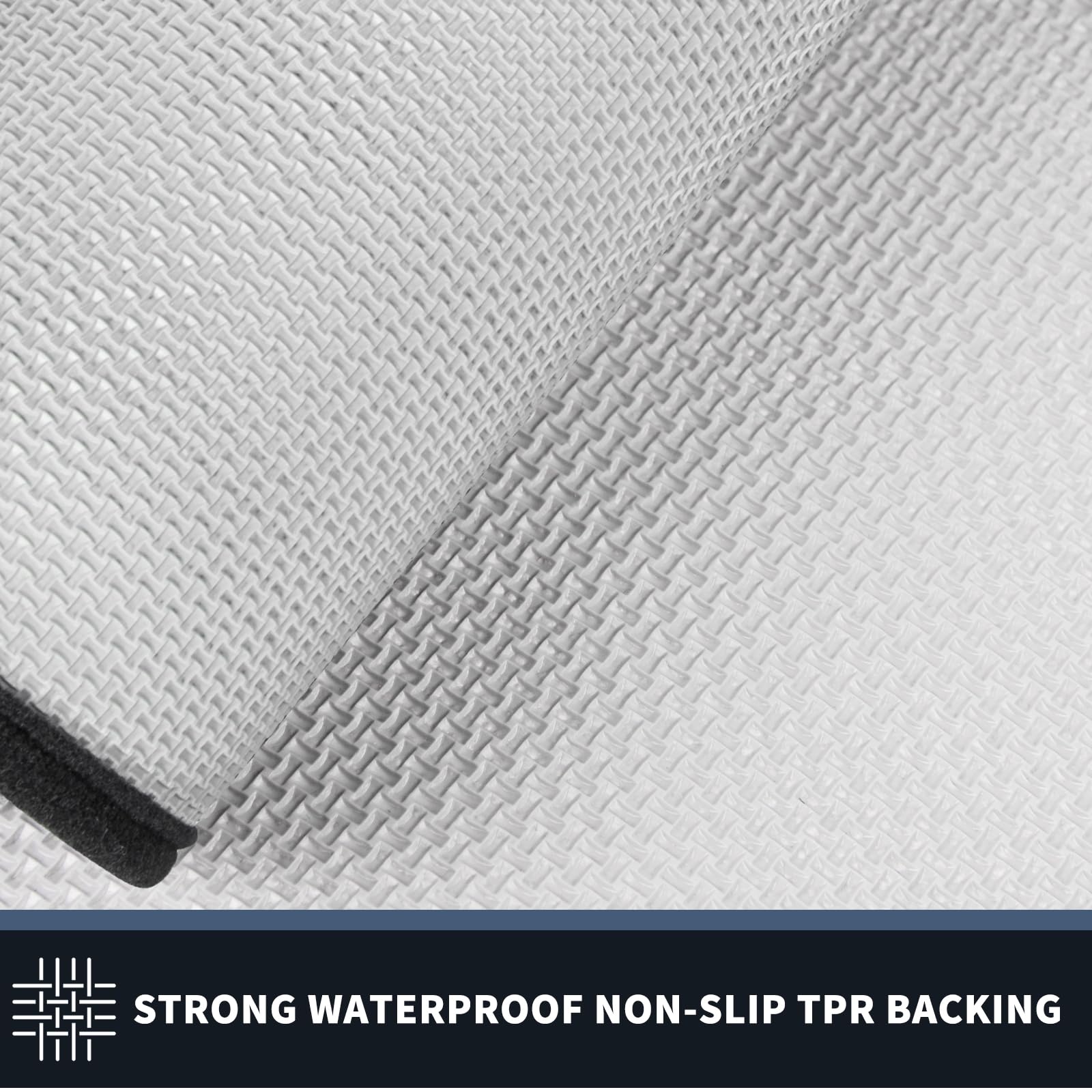 PURRUGS TPR backing detail showing non-slip grip for safer indoor floors