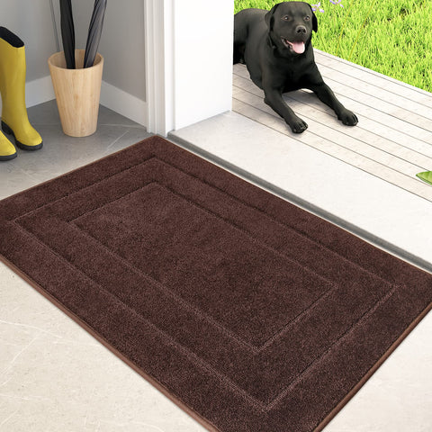 PURRUGS front view showing brown mat protecting entryway and reducing dirt