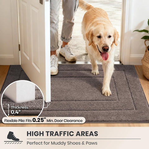 PURRUGS mat under shoes captures debris and protects floors