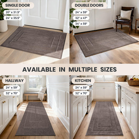 PURRUGS in foyer lifestyle scene creates tidy, low-maintenance entry
