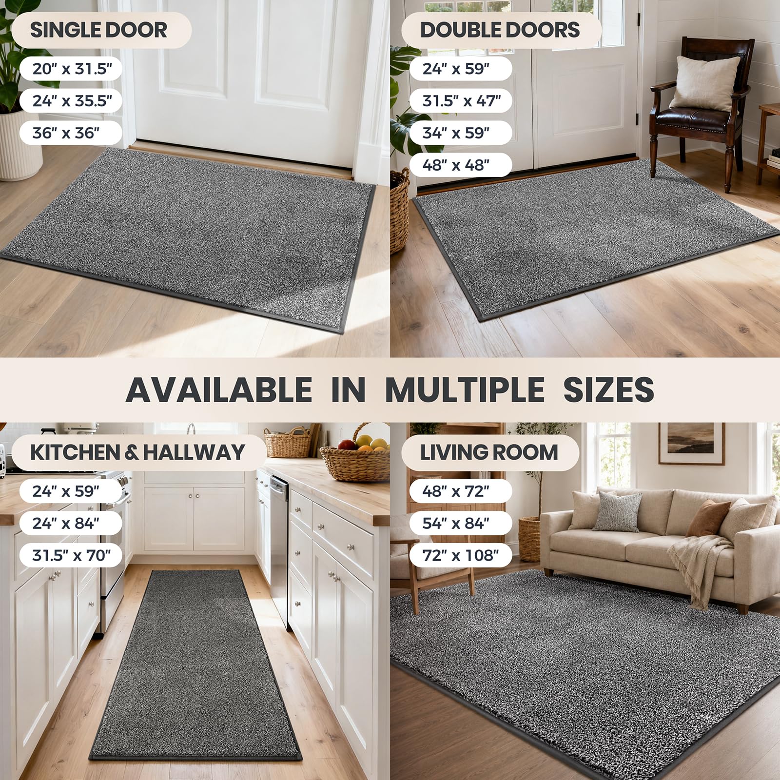 PURRUGS in a kitchen entryway lifestyle shot showing clean, modern placement