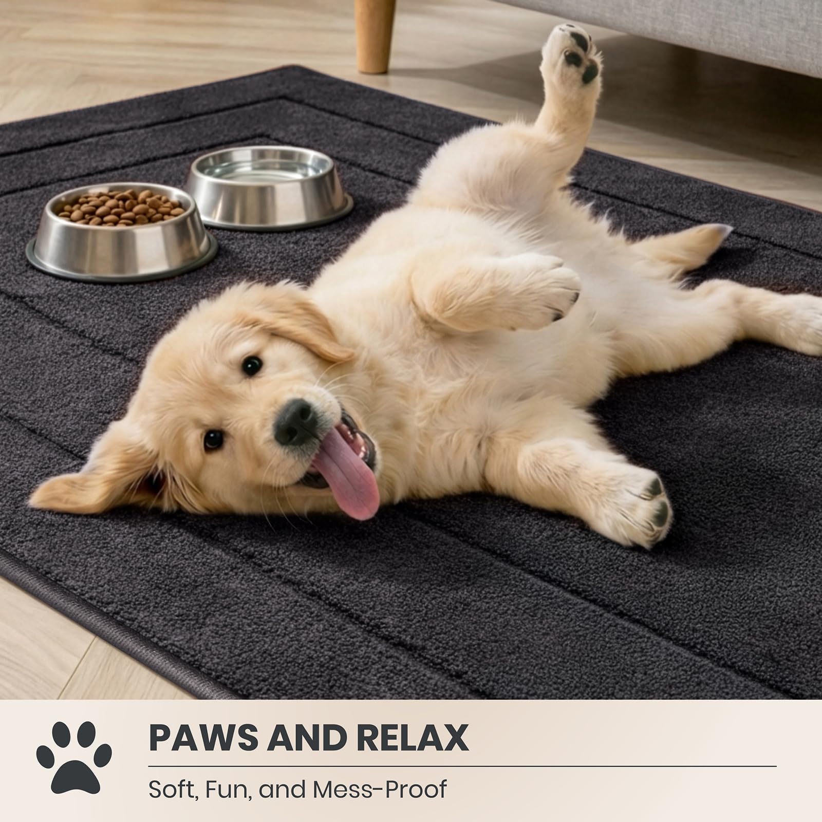 PURRUGS non-slip TPR backing providing stable floor grip
