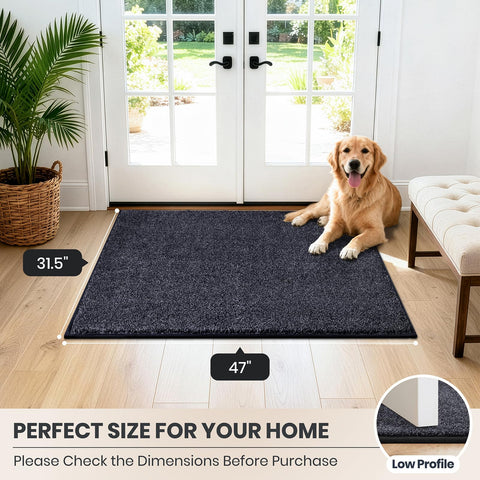 PURRUGS with dog sitting nearby showing pet-friendly, snag-resistant design