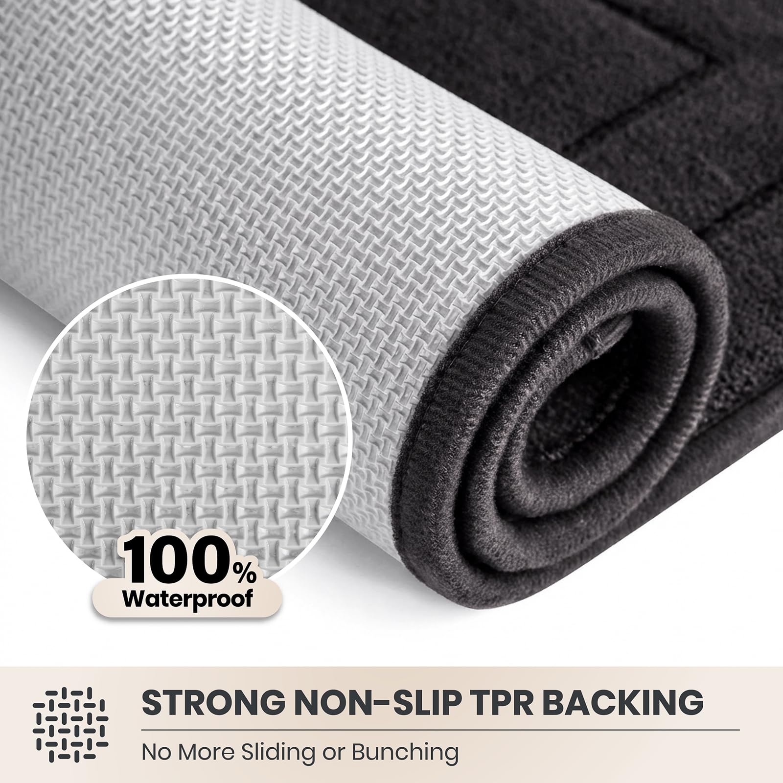 PURRUGS reinforced edge detail resists curling and fraying