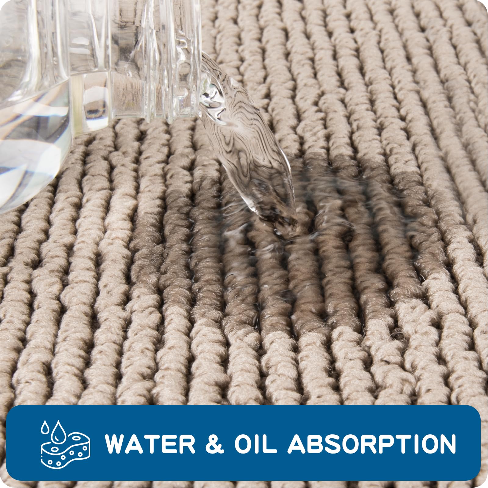 PURRUGS mat placed by kitchen sink showing spill protection and comfort