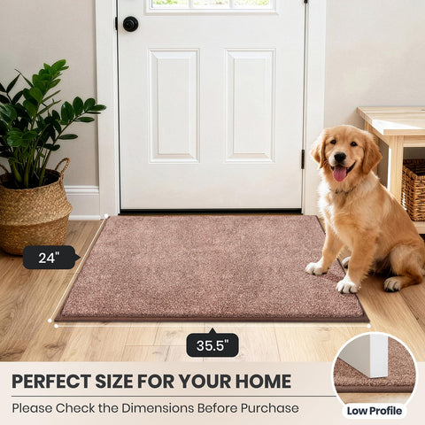 PURRUGS beside shoes showing 24x35.5 size scale and coverage