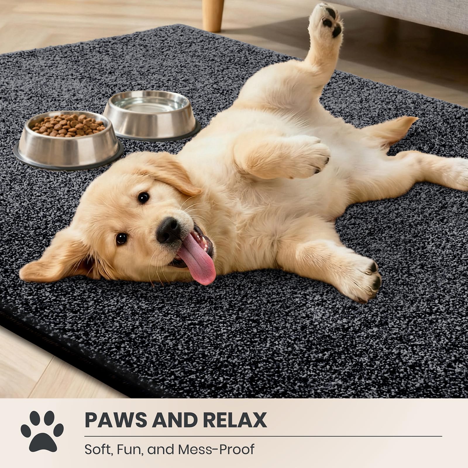 PURRUGS TPR backing pictured for secure non-slip floor grip