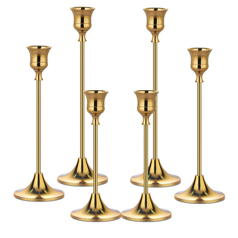 Pusenlan gold front view showing three-height set and elegant finish
