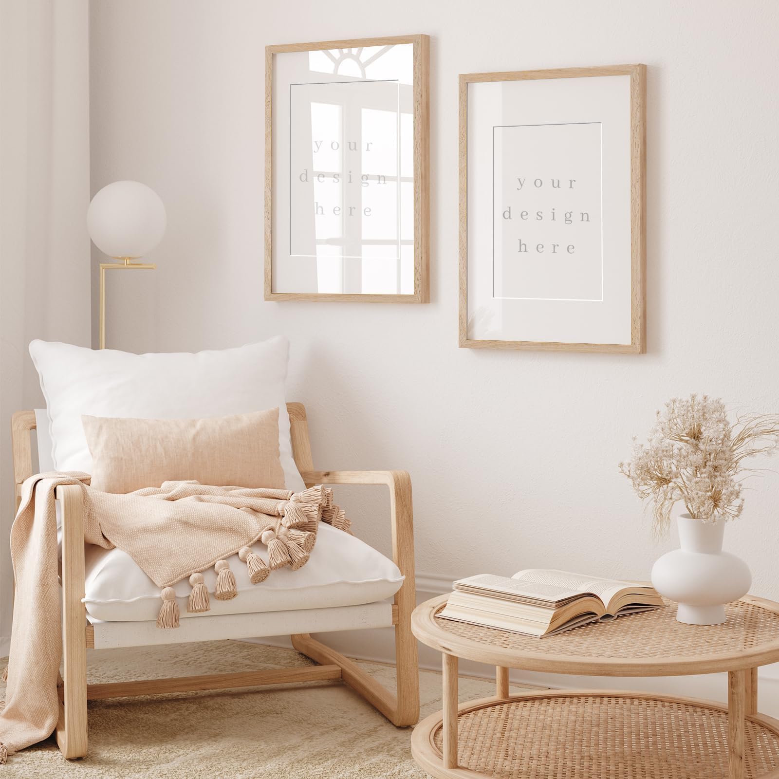 puthiac frame hung in living room with 12x18 poster illustrating gallery-ready styling