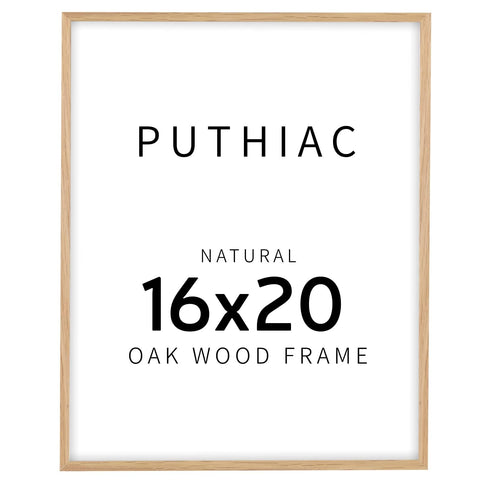 puthiac front view natural oak frame shows clean lines and warm finish