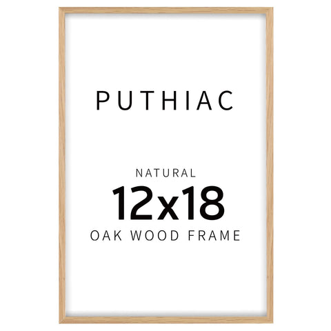 puthiac front view of natural oak frame showing clean lines and warm finish for versatile décor