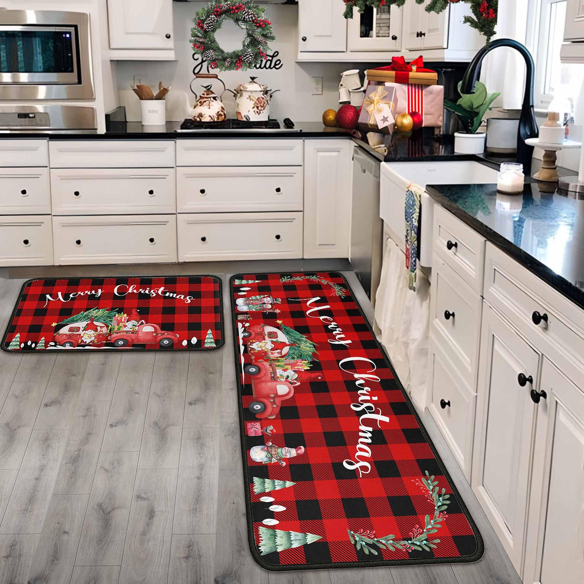 Putware front packaging showing festive mats adds instant holiday cheer