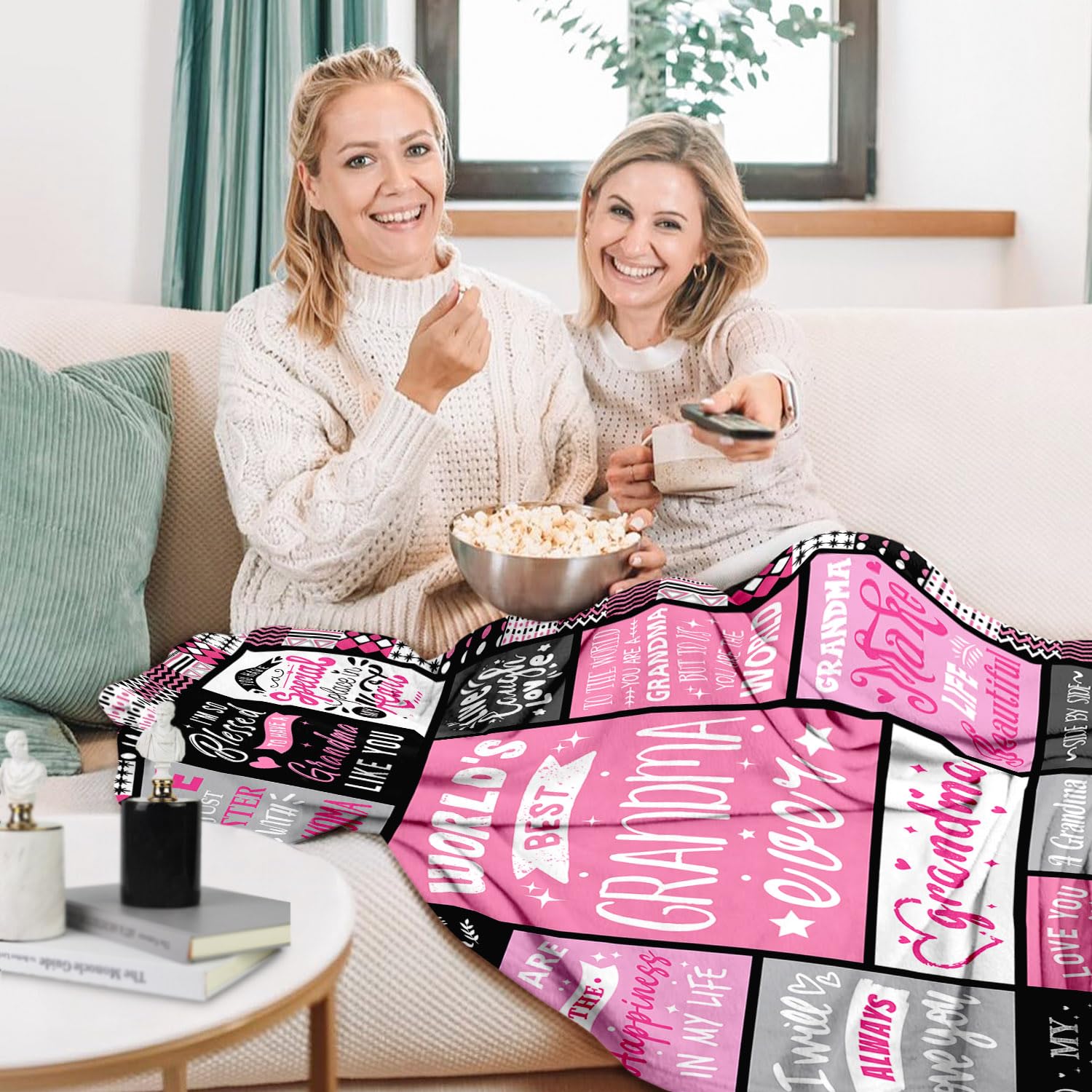 PVDSAVE blanket draped on couch adding warmth and decorative charm to living room