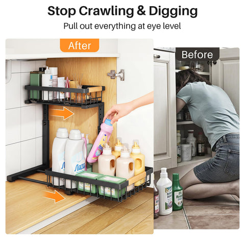 PXRACK measuring height adjustment to fit varied cabinet clearances