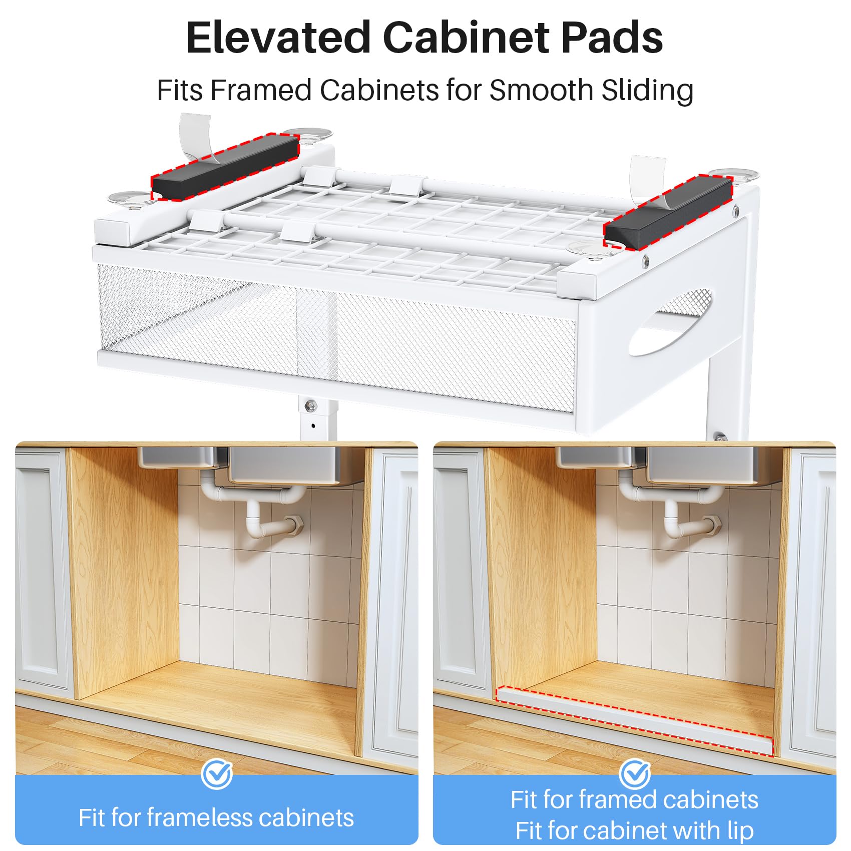 PXRACK installed under kitchen sink showing organized supplies and accessibility