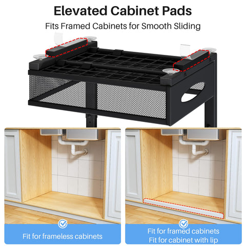 PXRACK installed under sink demonstrating easy access and organized storage