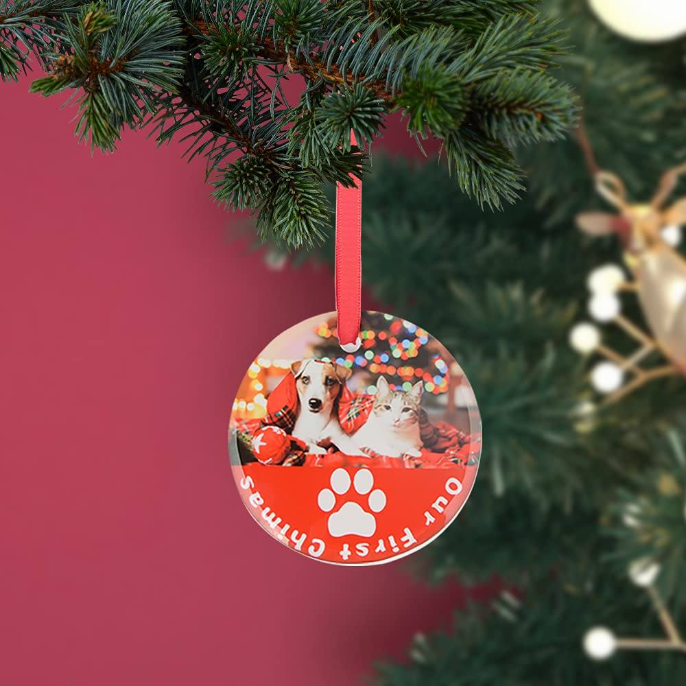 PYD Life DIY heat press setup with ornament positioned for accurate sublimation