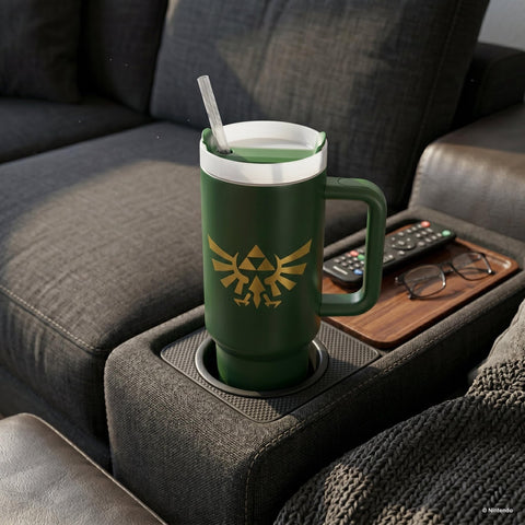 Pyramid America tumbler in outdoor setting showing portable fan gear benefit