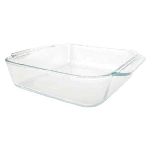 Pyrex 222 clear front view showing rim and capacity benefit