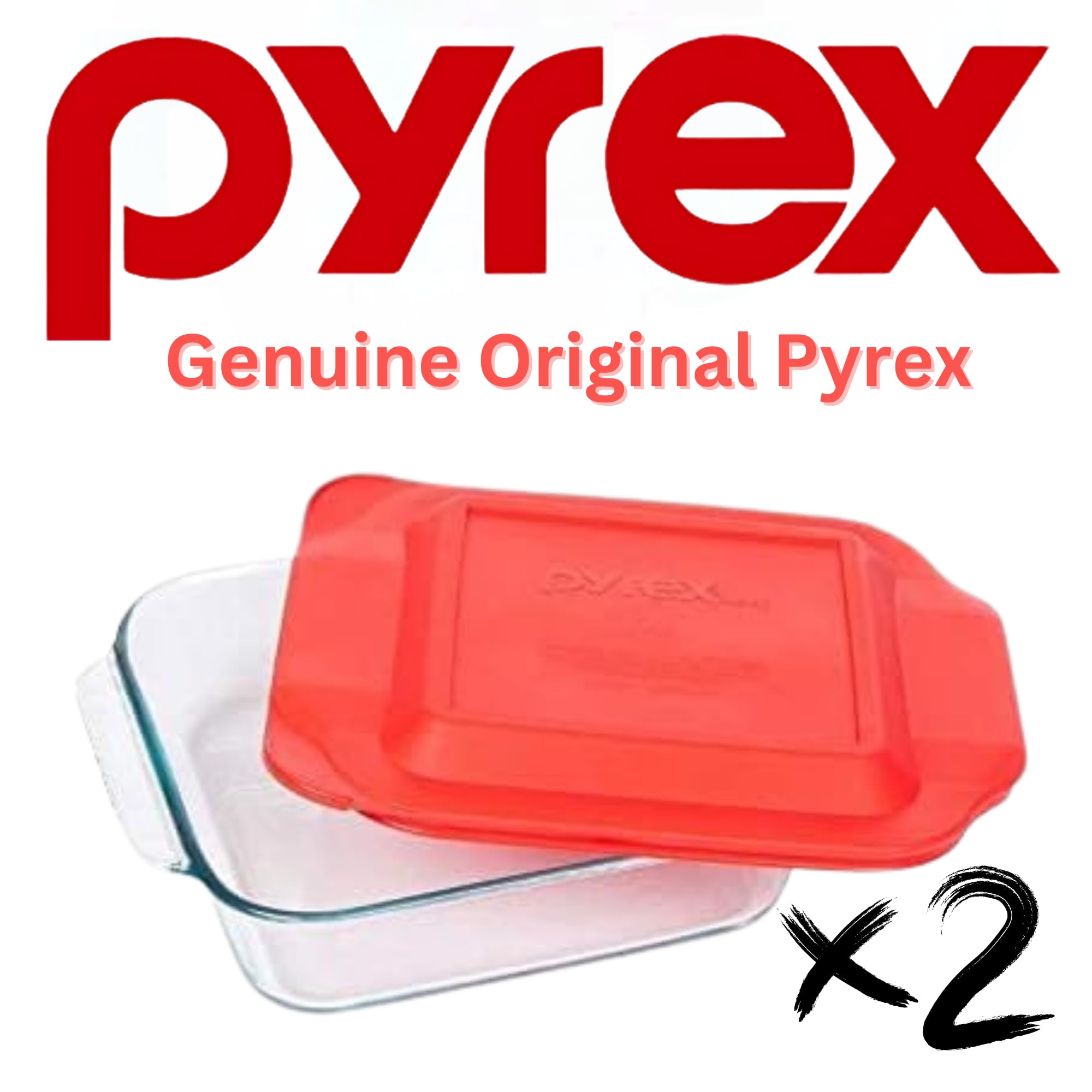 Pyrex close-up of red 222-PC lid fit demonstrating secure-seal benefit