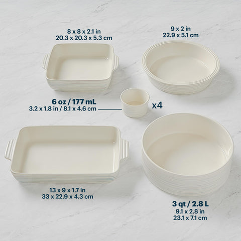 Pyrex 9x13 rectangular dish in oven demonstrating even heating