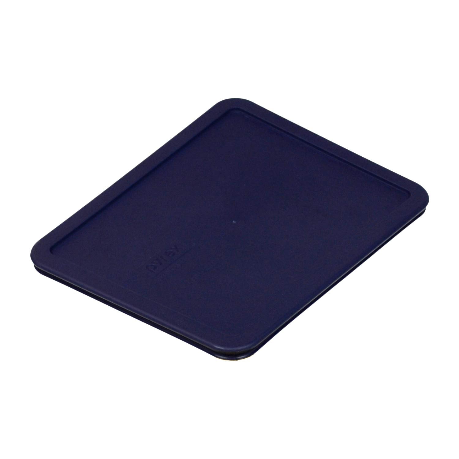 Pyrex close-up of dark blue lid highlighting secure seal and stain resistance