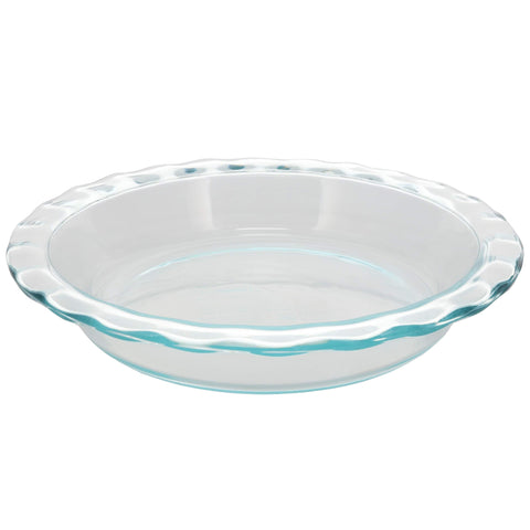Pyrex close-up of fluted rim texture highlighting smooth nonporous glass for easy cleaning