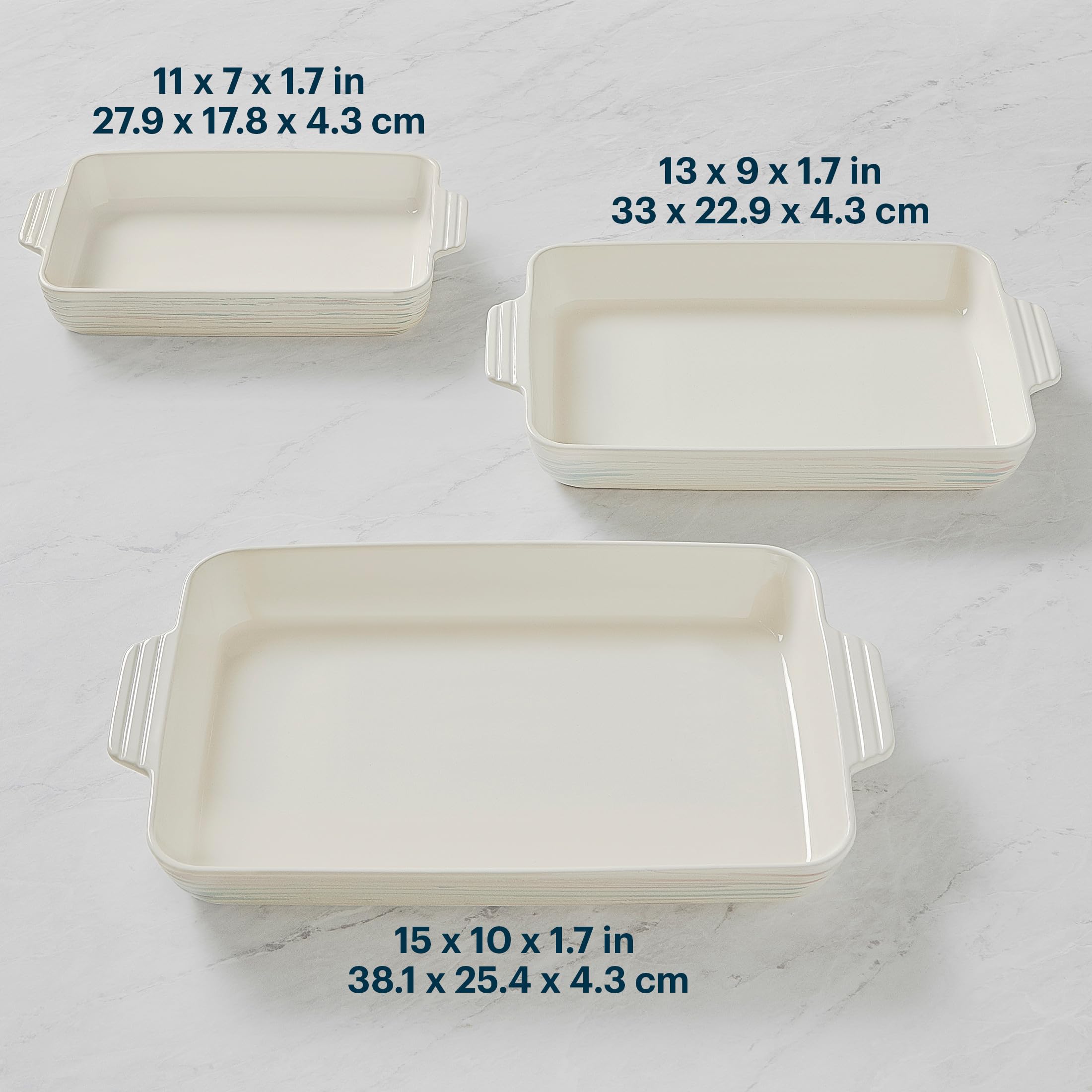 Pyrex large 4QT dish inside oven demonstrating oven-safe performance