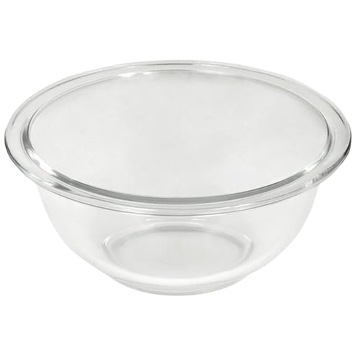 Pyrex Prepware 1qt front packaging showing clear glass and rim for reliable use